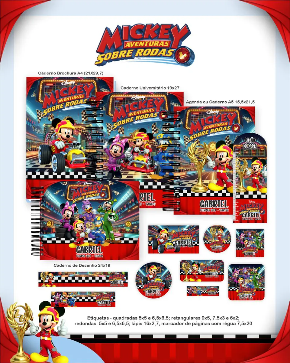 Arquivo Digital Escolar 2026 Mickey Aventuras Sobre Rodas 1
