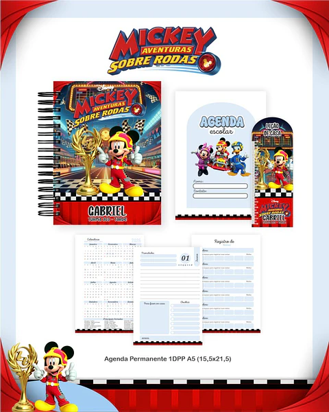 Arquivo Digital Escolar 2026 Mickey Aventuras Sobre Rodas