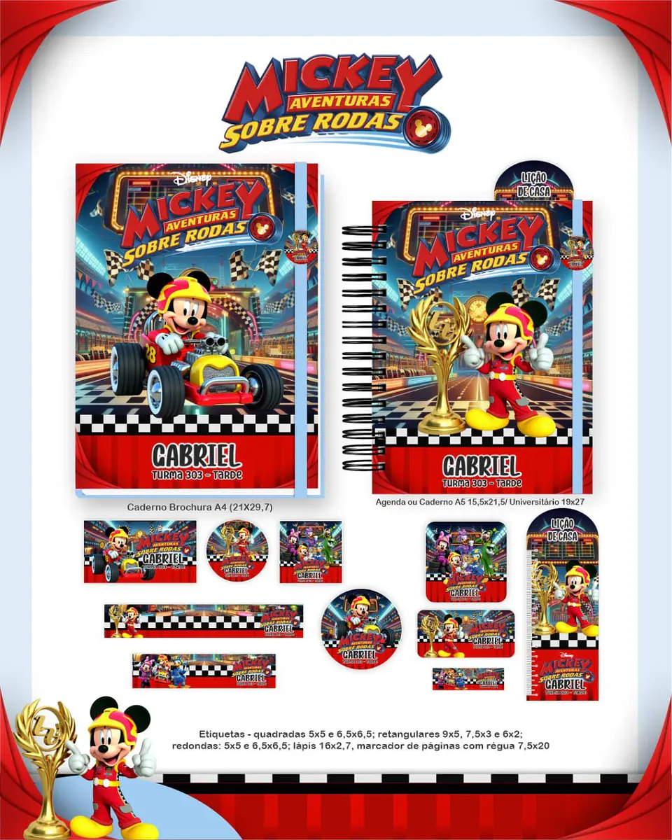 Arquivo Digital Escolar 2026 Mickey Aventuras Sobre Rodas 4