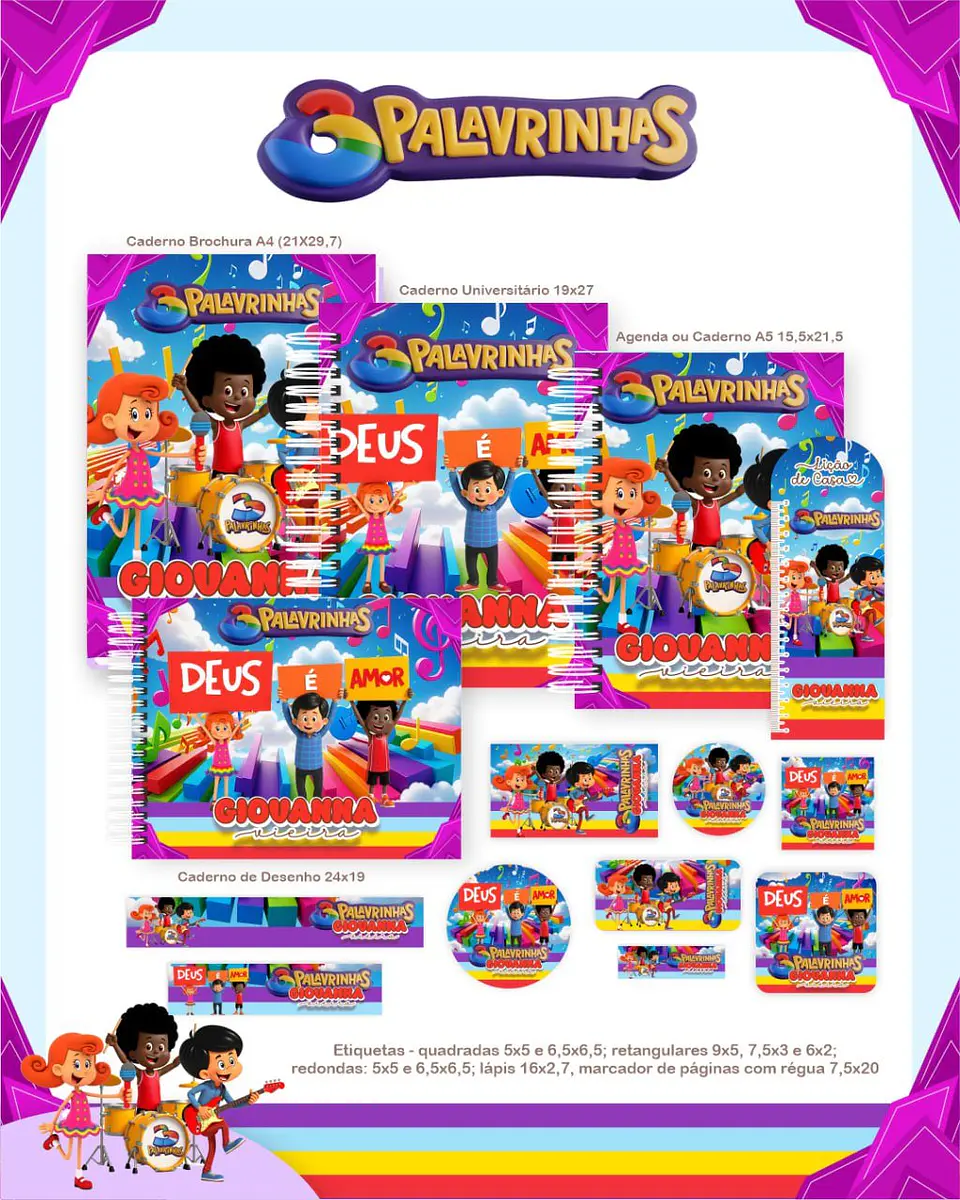 Combo Escolar 2026 Completo – 3 Palavrinhas 1