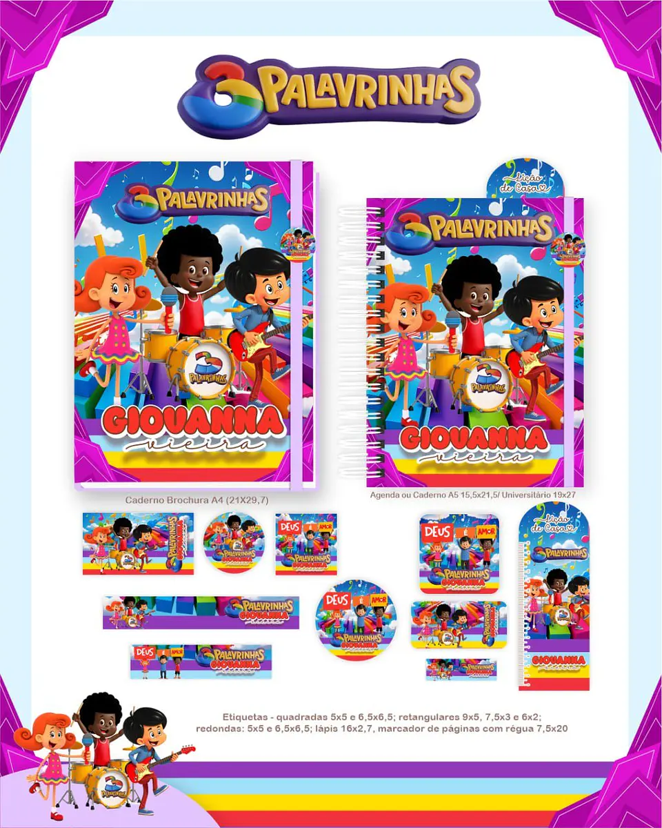 Combo Escolar 2026 Completo – 3 Palavrinhas 4