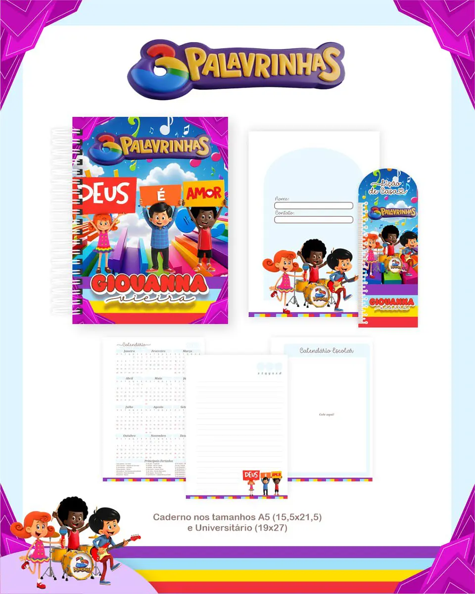 Combo Escolar 2026 Completo – 3 Palavrinhas 5