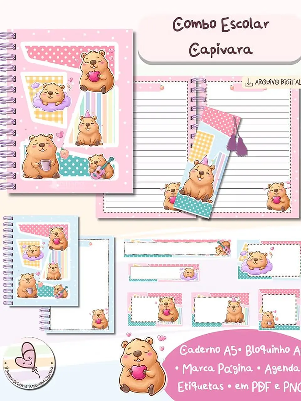 Arquivo Digital Pack Volta às Aulas Capivara 2