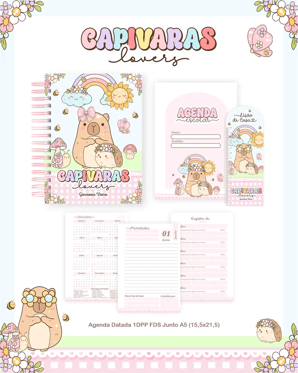 Arquivo Combo Escolar 2026 Completo – Capivara Lovers 4