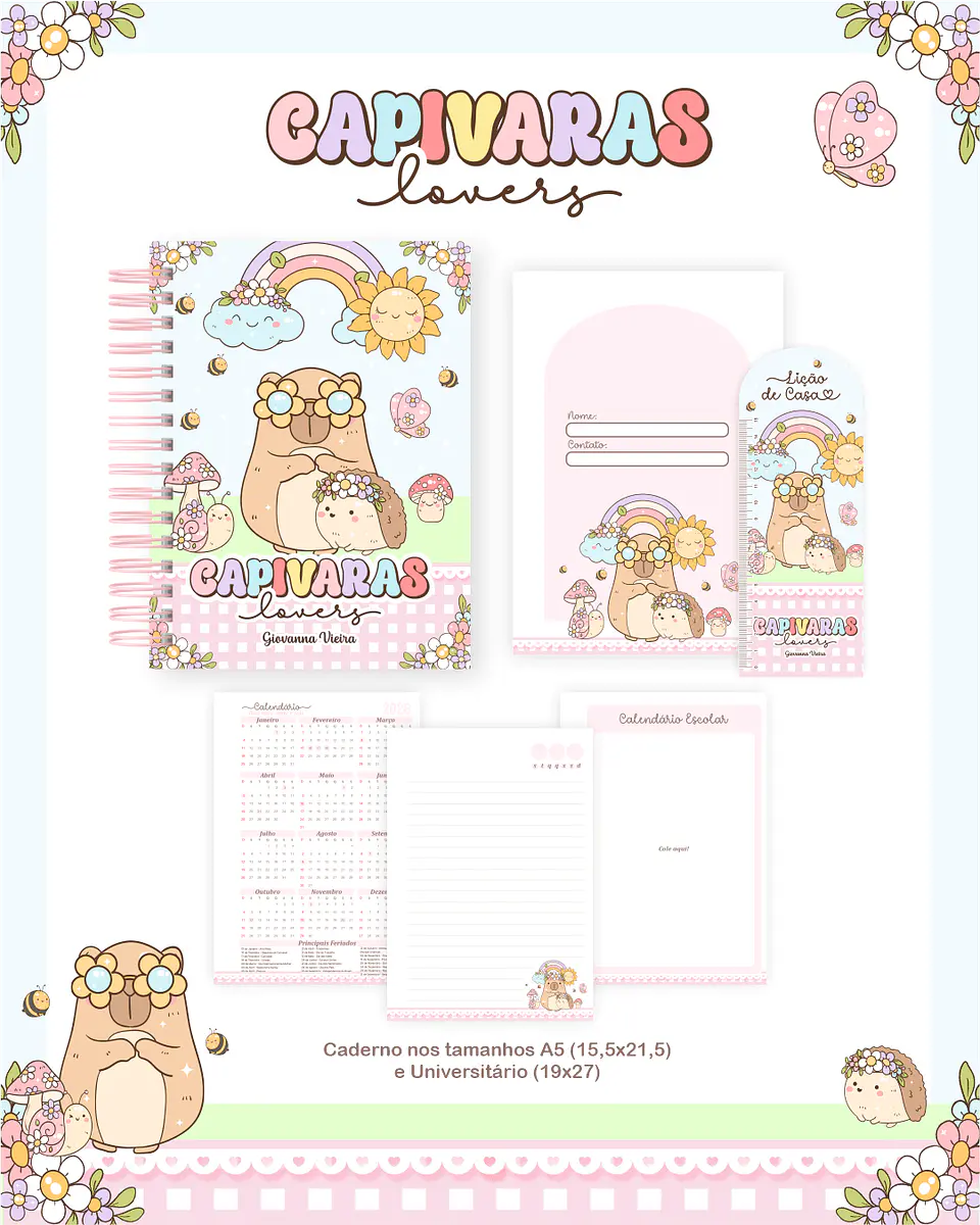 Arquivo Combo Escolar 2026 Completo – Capivara Lovers 5
