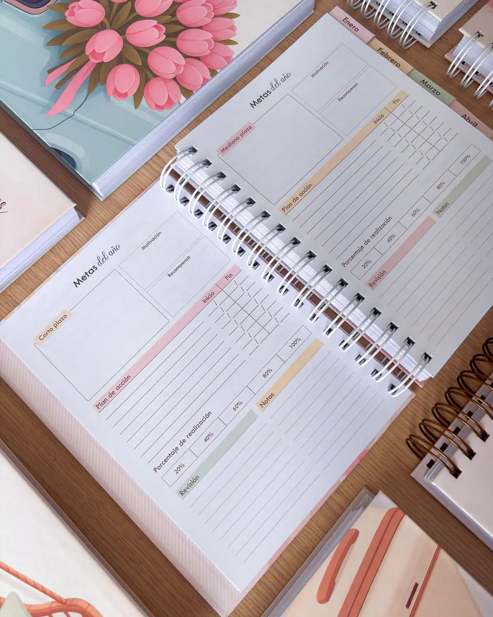 Arquivo Digital Planner Semanal Espanhol A5 2026 - 2 em 1 8