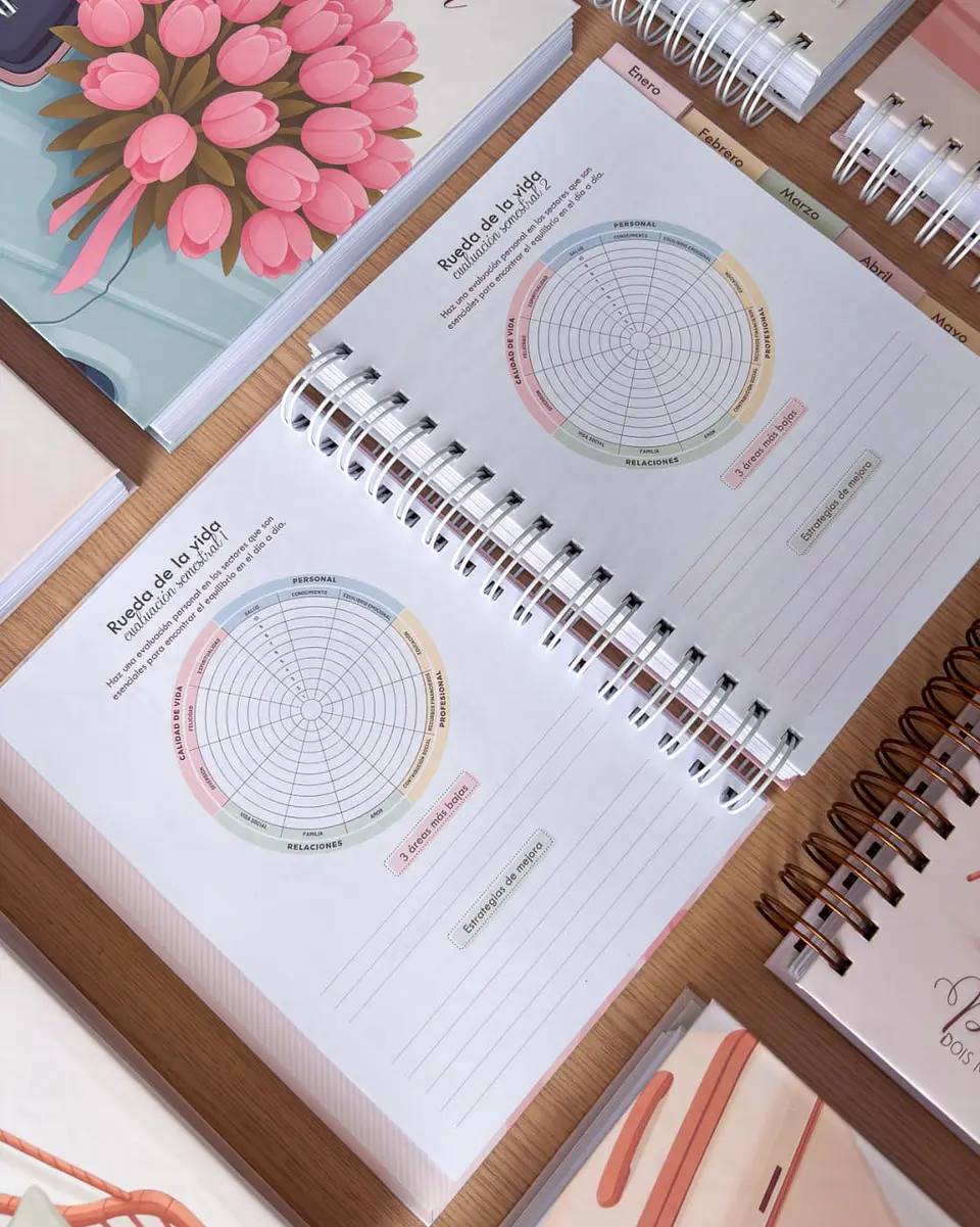 Arquivo Digital Planner Semanal Espanhol A5 2026 - 2 em 1 9