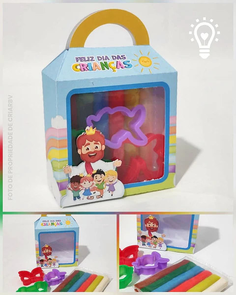 Arquivo de Corte Dia das Crianças Kit Massinha Cristão