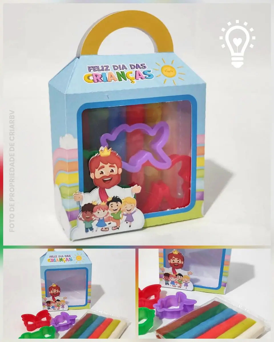 Arquivo de Corte Dia das Crianças Kit Massinha Cristão 1