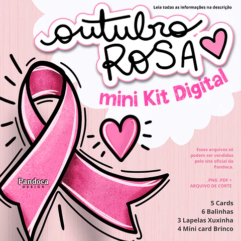 Arquivo de Corte Mini Kit Digital Outubro Rosa