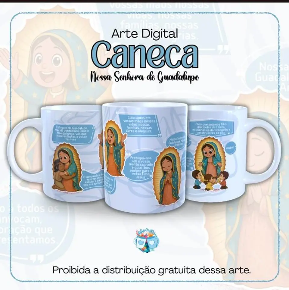 Arquivo Digital Arte Caneca Nossa Senhora de Guadalupe 1