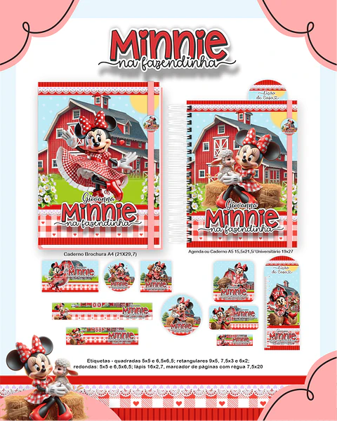 Arquivo Digital Escolar 2026 Minnie Fazendinha