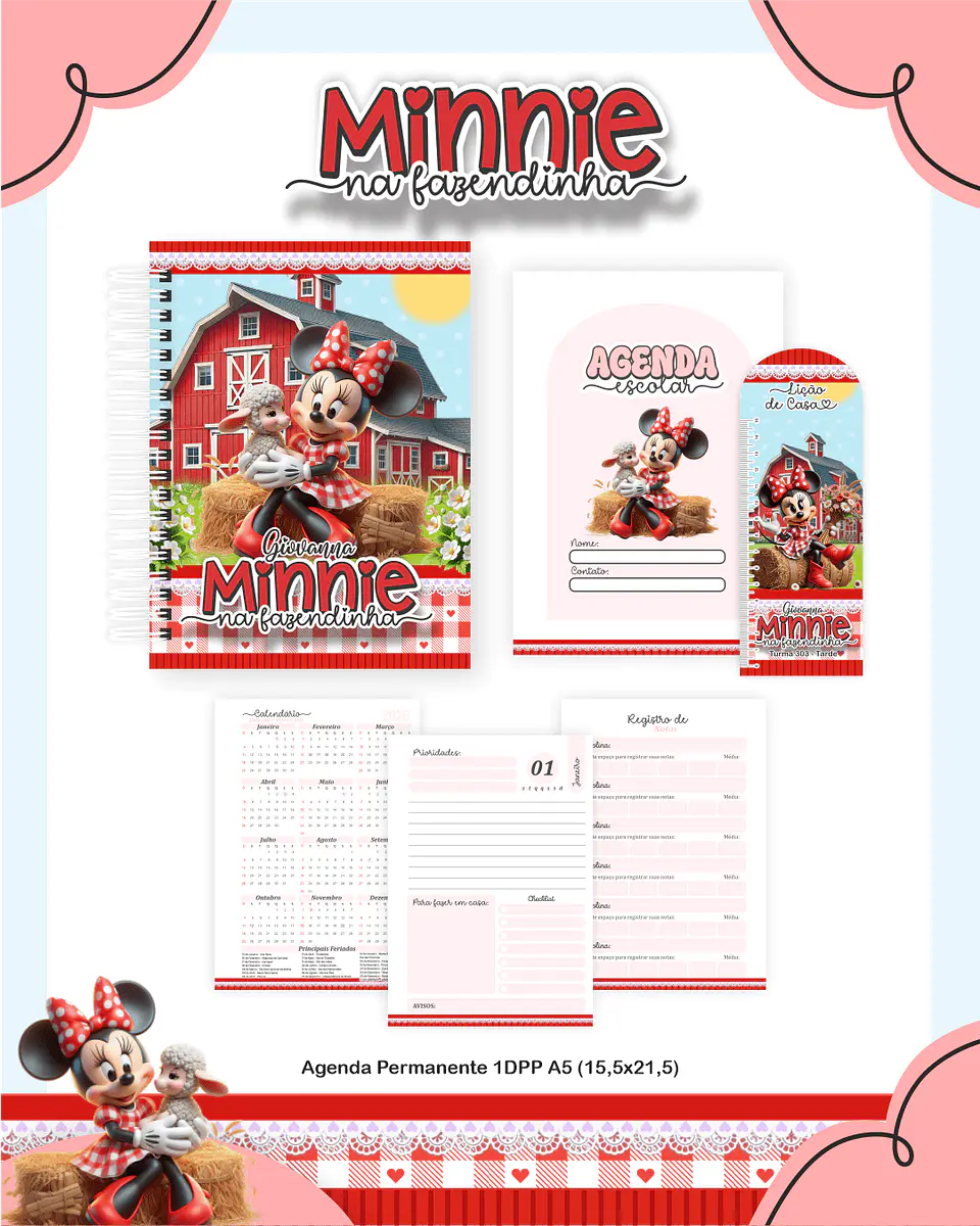 Arquivo Digital Escolar 2026 Minnie Fazendinha 3