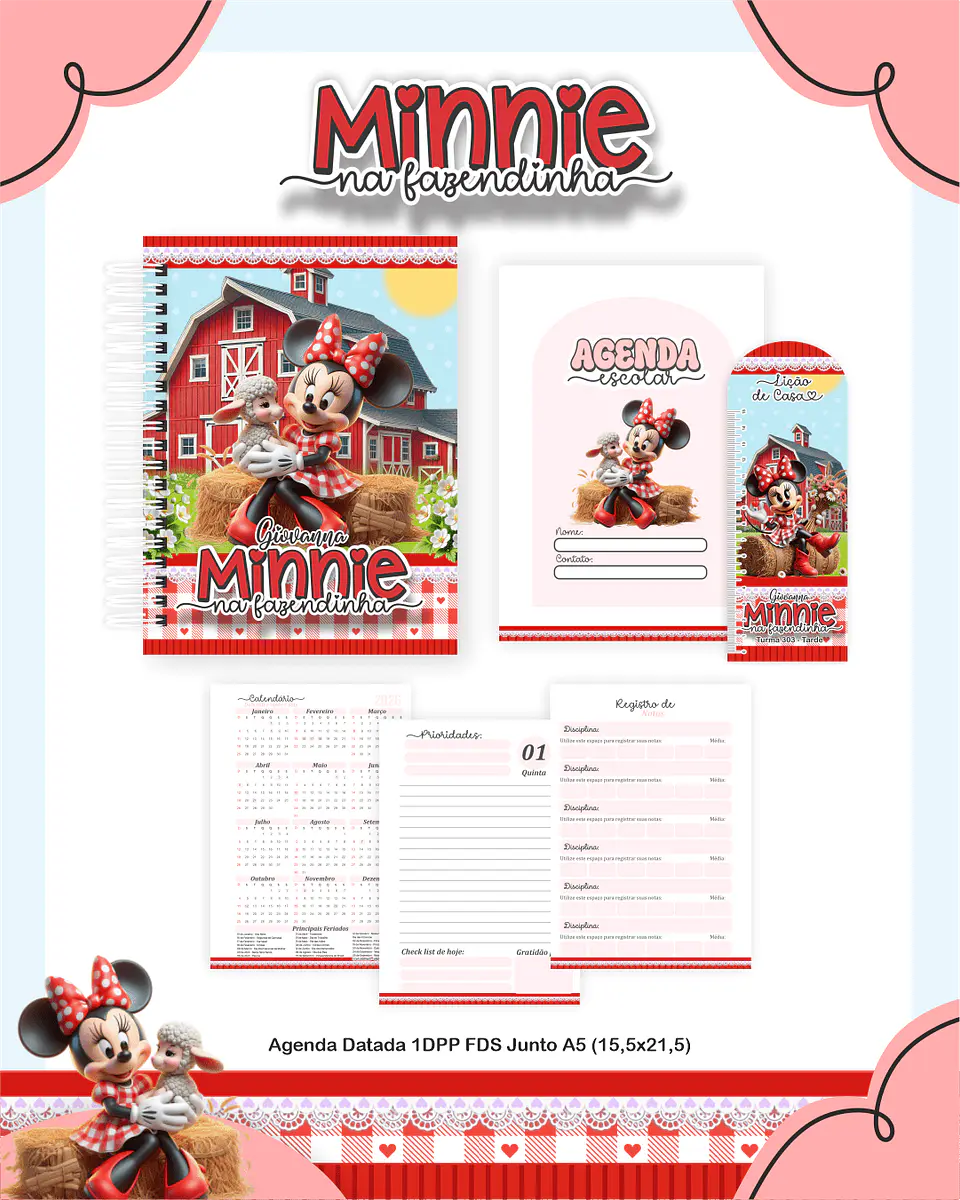 Arquivo Digital Escolar 2026 Minnie Fazendinha 4