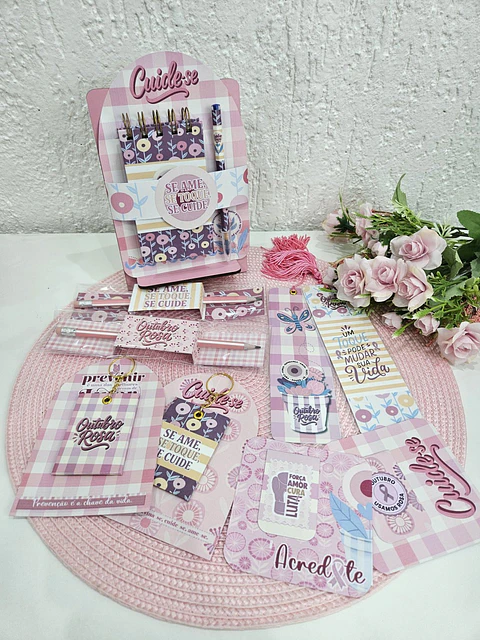 Arquivo de Corte Kit Printables 2 Polly Outubro Rosa