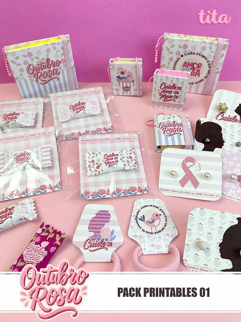 Arquivo Digital Outubro Rosa Pack Printable 01