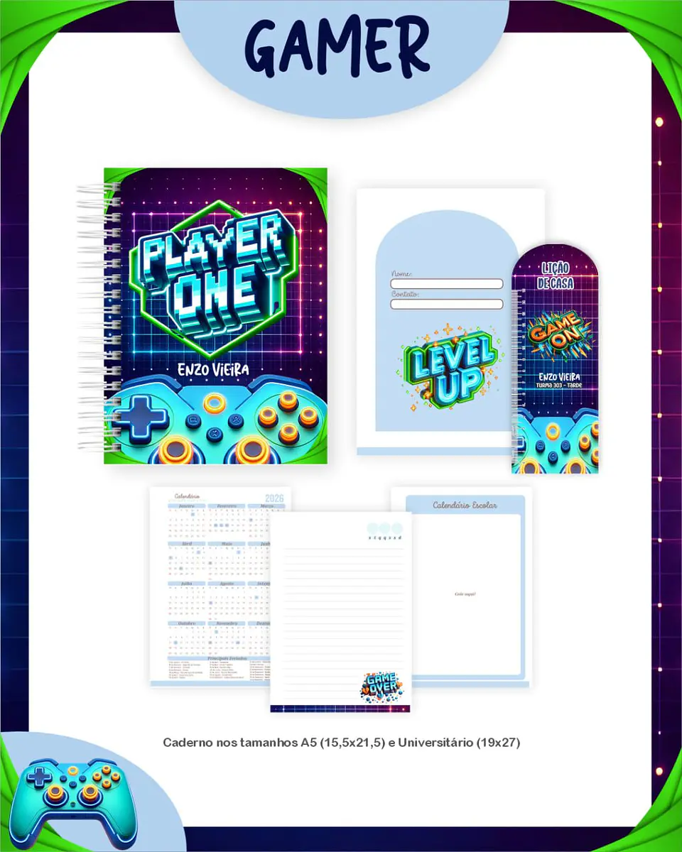 Arquivo Digital Escolar 2026 Gamer 5