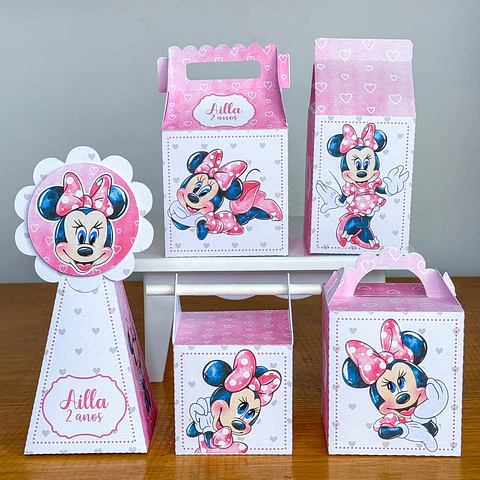 Arquivo de Corte Kit Festa Minnie Rosa