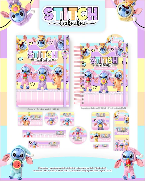 Arquivo Digital Escolar 2026 Stitch Labubu