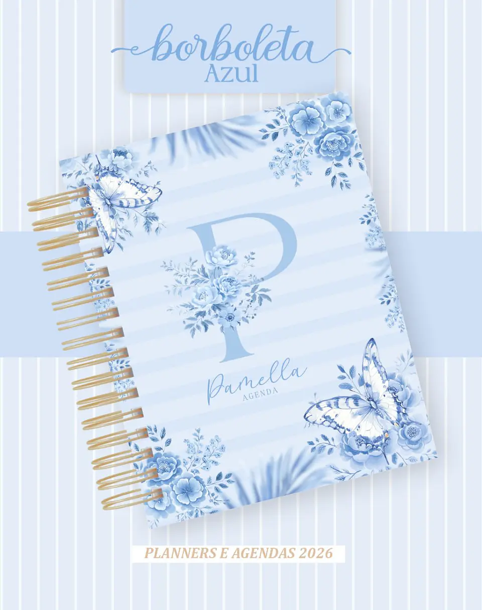 Arquivo Digital Planners e Agendas 2026 Borboleta Azul 1