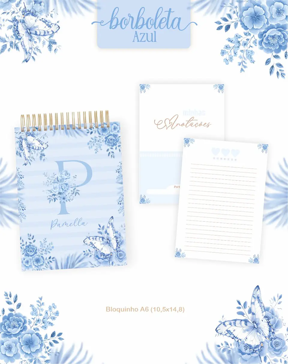 Arquivo Digital Planners e Agendas 2026 Borboleta Azul 7
