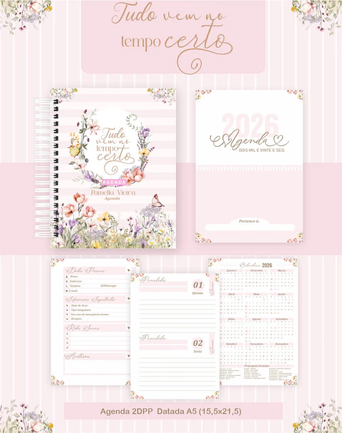 Arquivo Digital Planners e Agendas 2026 Tudo Vem no Tempo Certo
