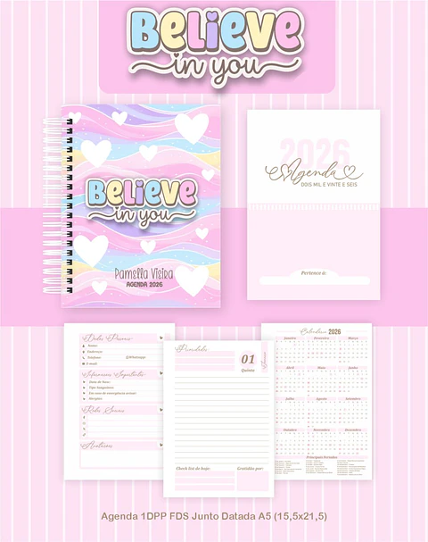 Arquivo Digital Planners e Agendas 2026 Believe in you