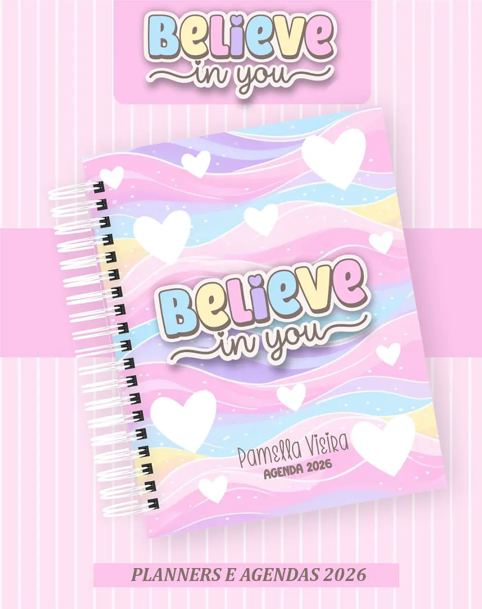 Arquivo Digital Planners e Agendas 2026 Believe in you 2