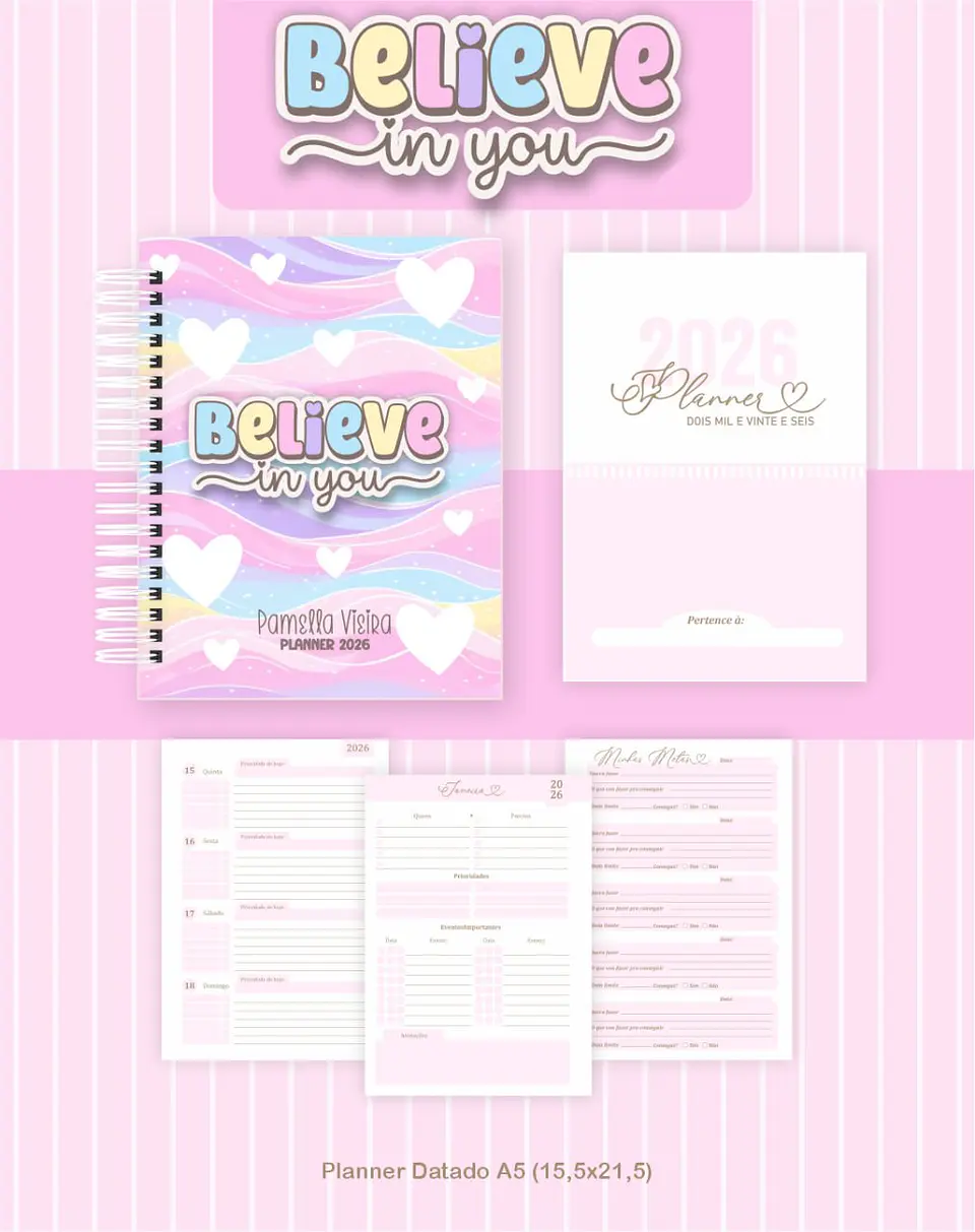Arquivo Digital Planners e Agendas 2026 Believe in you 7