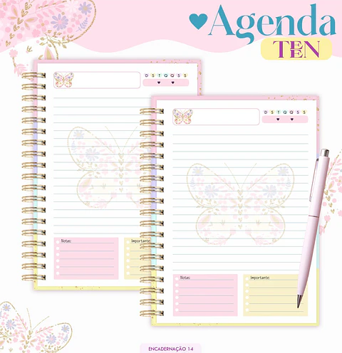 Arquivo Digital Coleção Agendas Teen Borboleta Candy