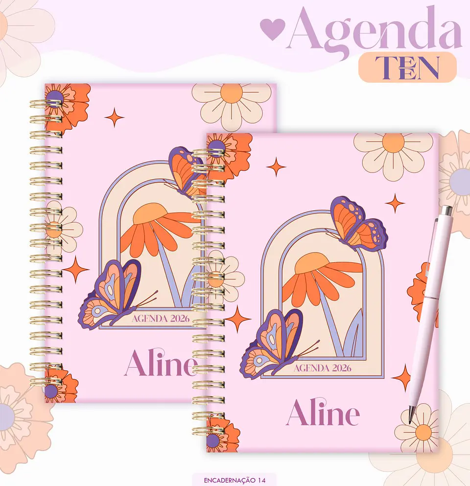 Arquivo Digital Coleção Agendas Teen Borboletas 1