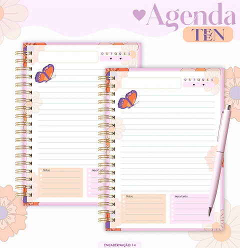 Arquivo Digital Coleção Agendas Teen Borboletas