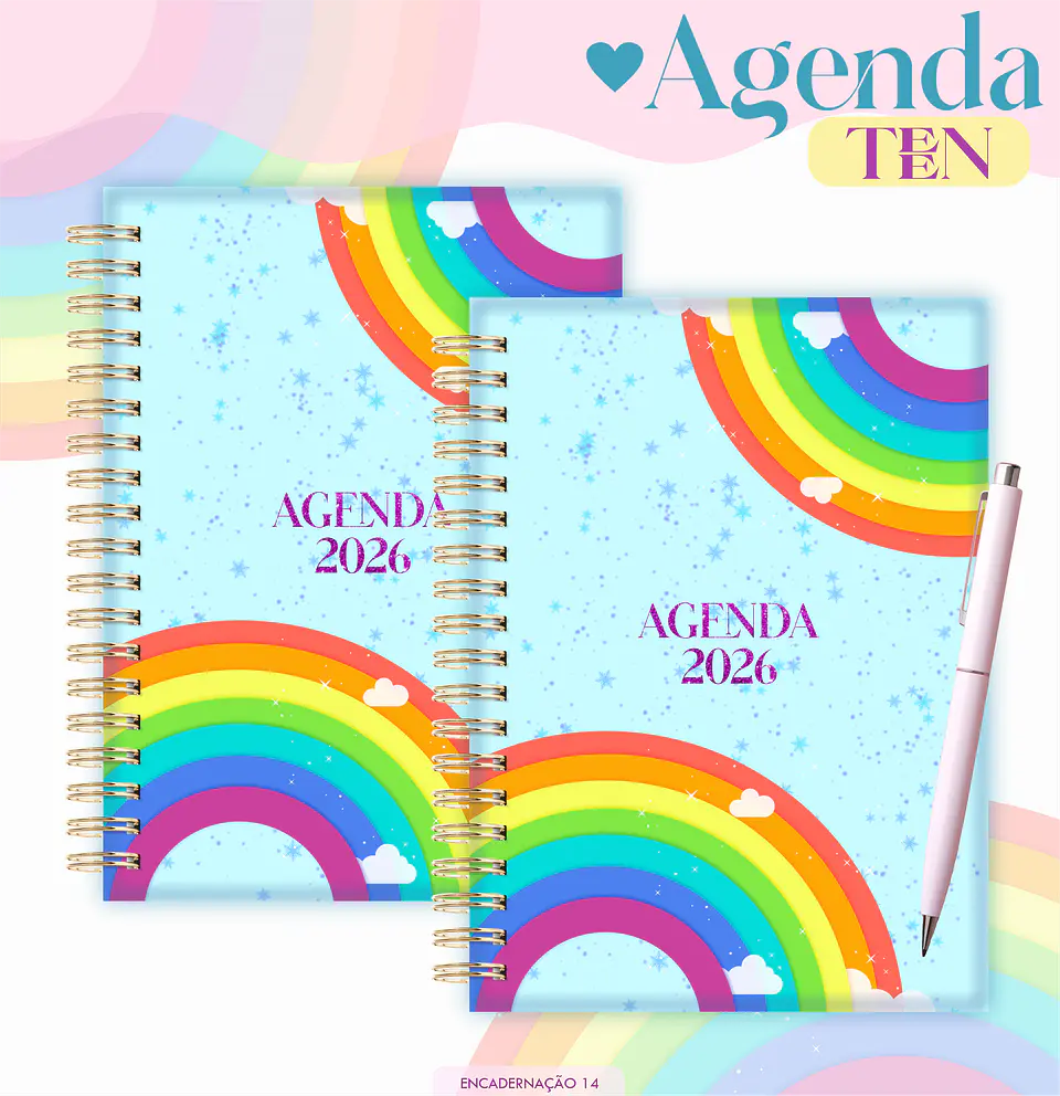 Arquivo Digital Coleção Agendas Teen Arco Iris 1