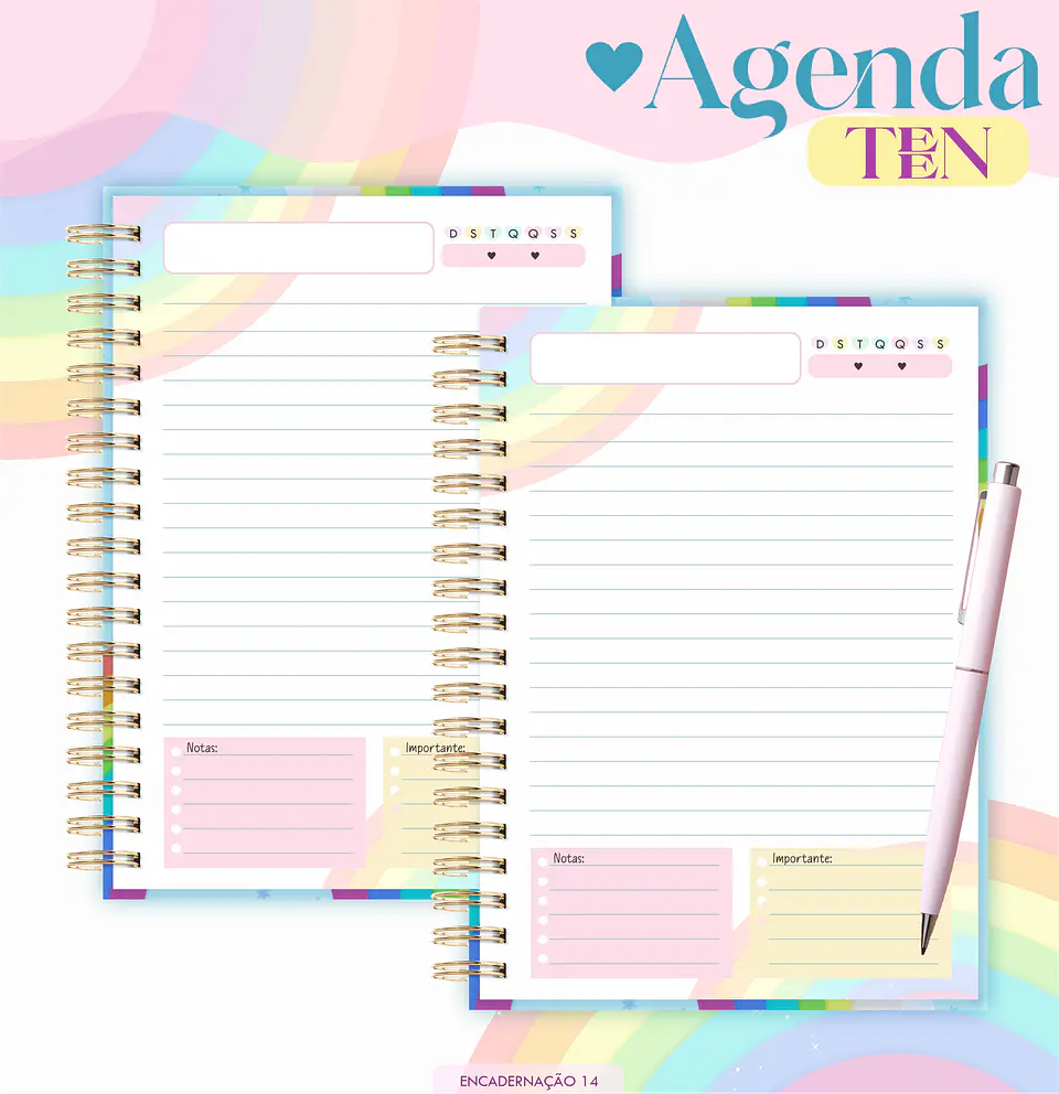 Arquivo Digital Coleção Agendas Teen Arco Iris 2