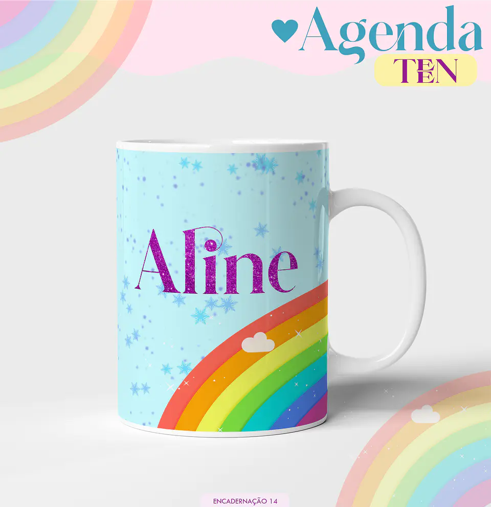 Arquivo Digital Coleção Agendas Teen Arco Iris 3
