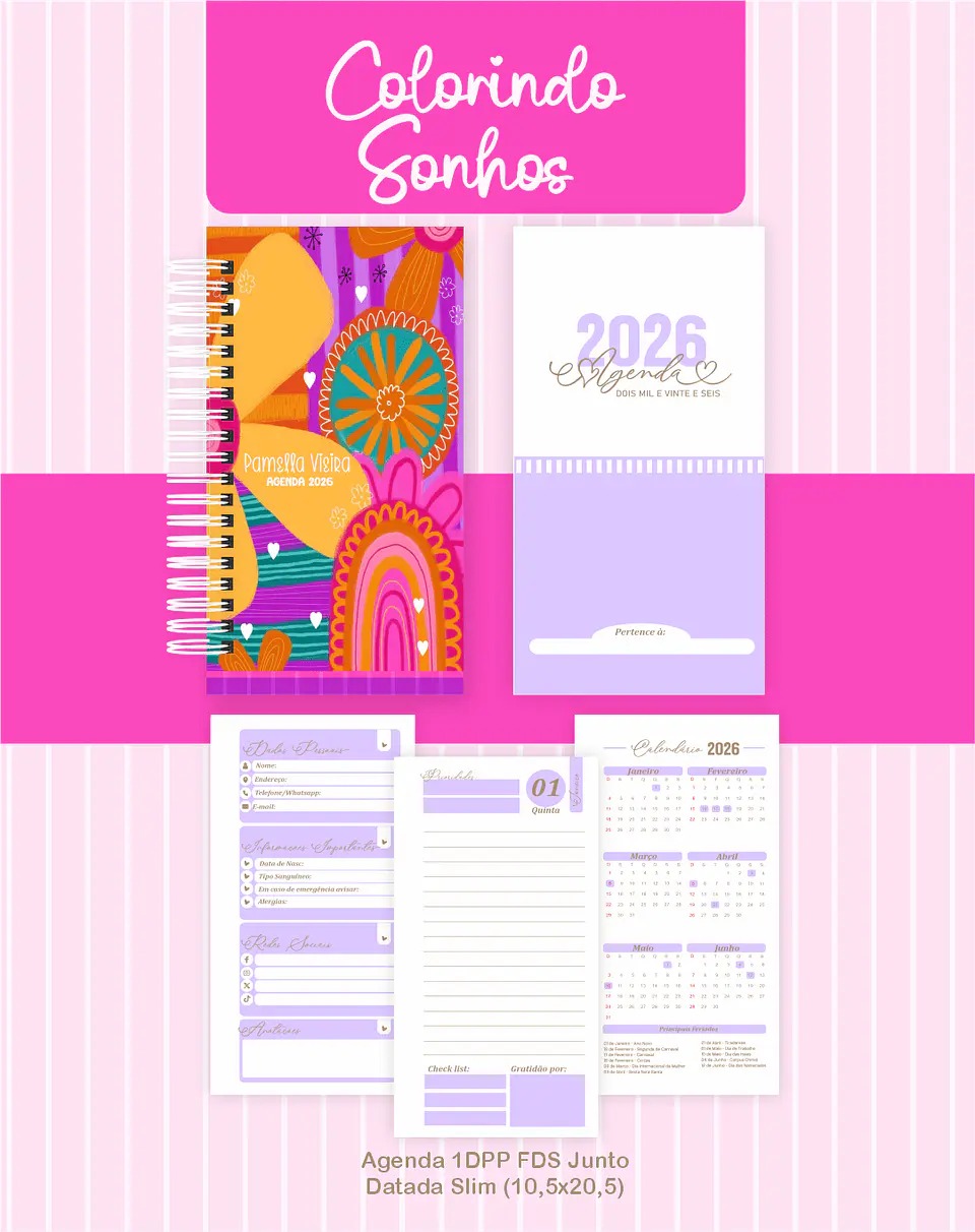 Arquivo Colorindo Sonhos – Agendas | Planners 2026 4