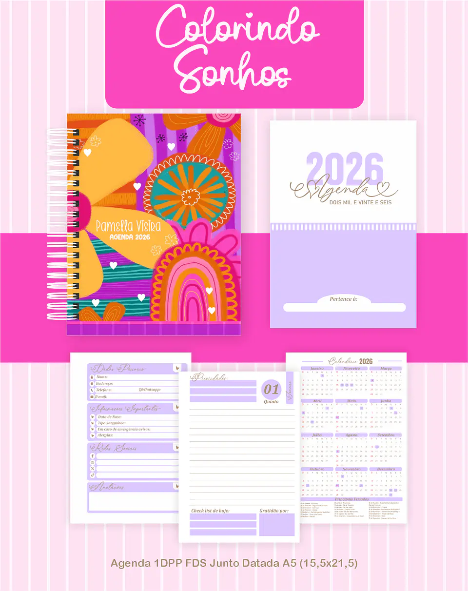 Arquivo Colorindo Sonhos – Agendas | Planners 2026 5