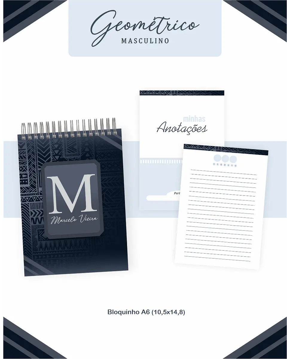 Arquivo Geométrico Masculino – Agendas | Planners 2026 3
