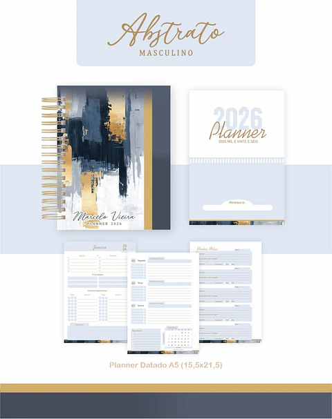 Arquivo Agenda Abstrato Masculino
