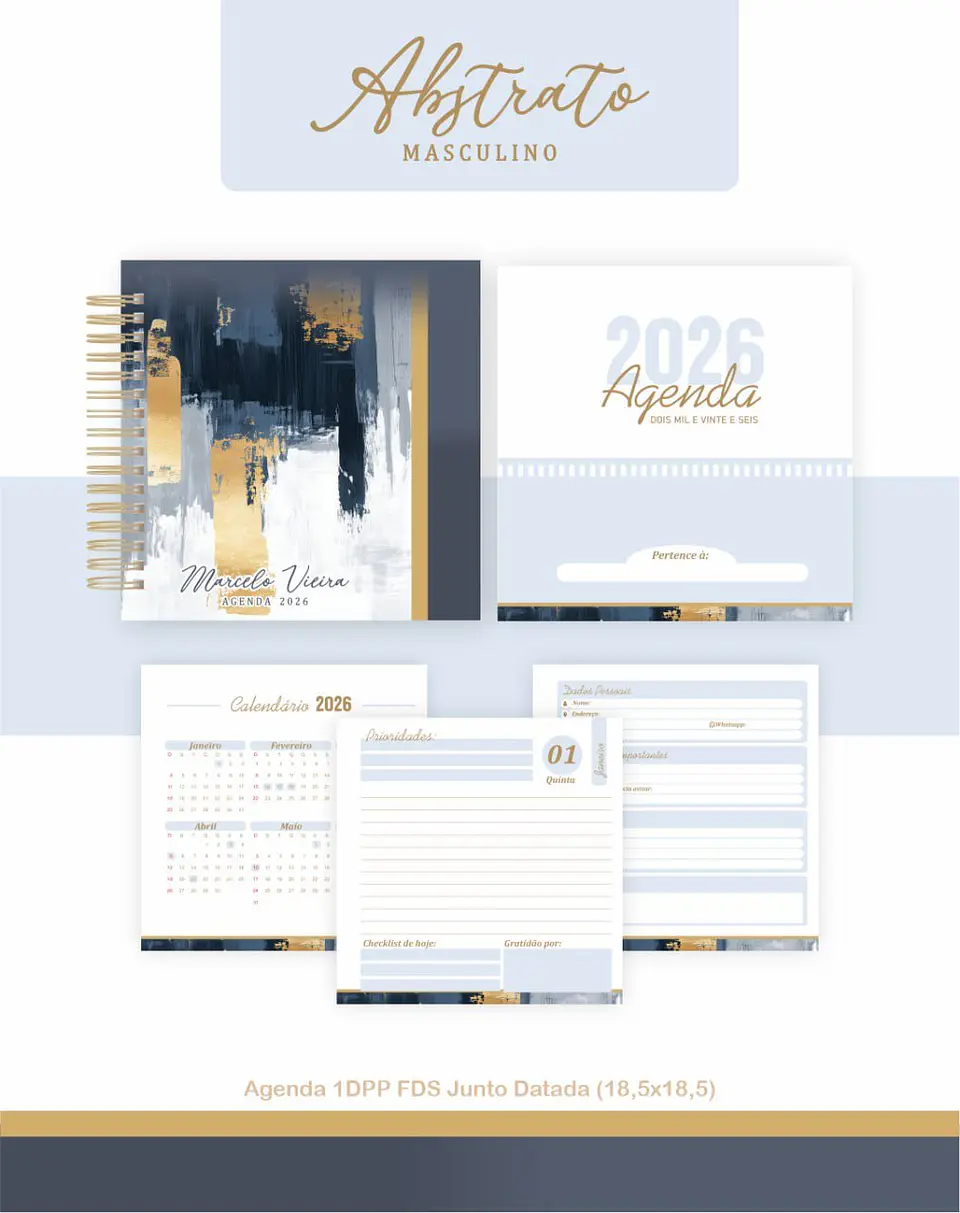 Arquivo Agenda Abstrato Masculino 4