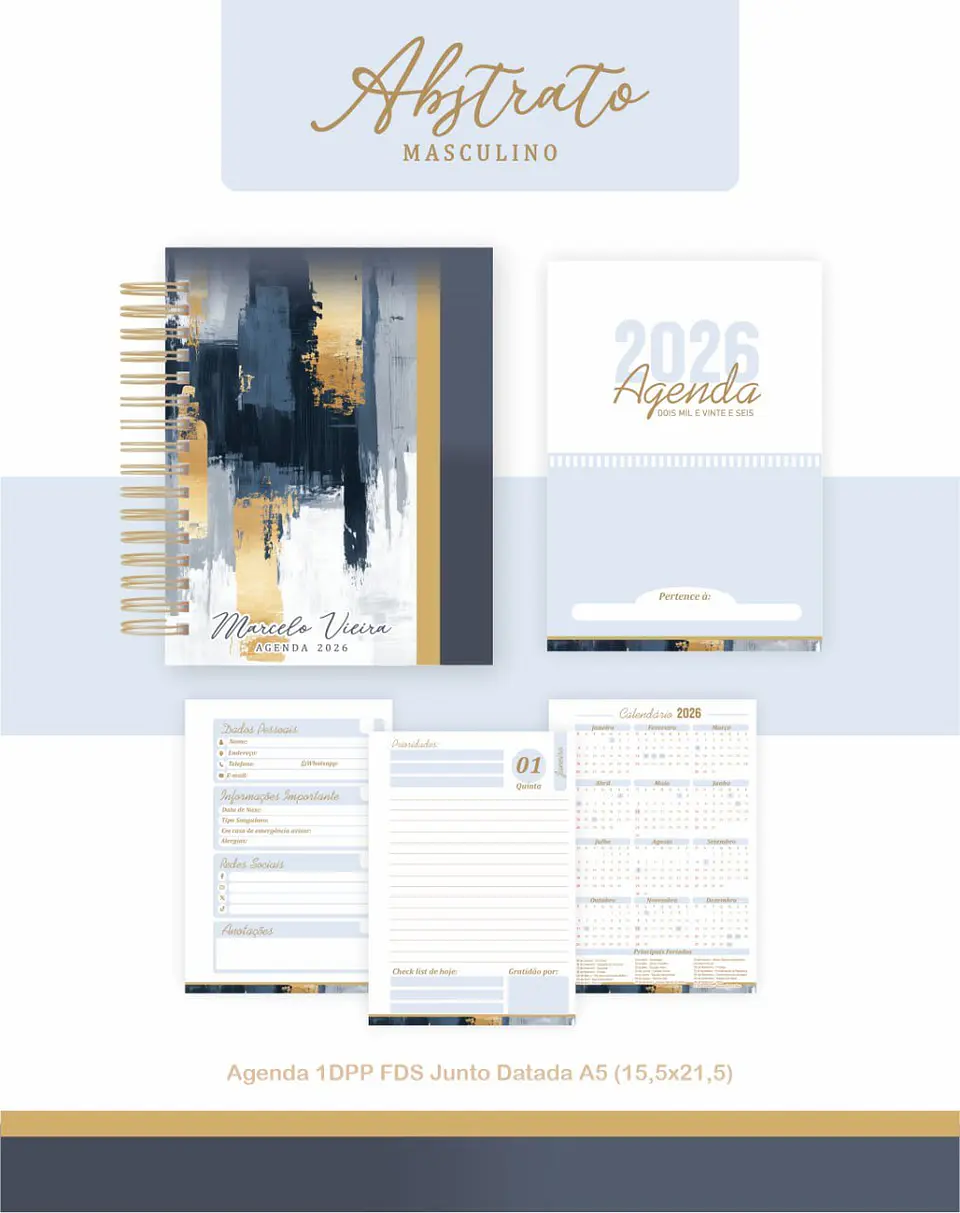 Arquivo Agenda Abstrato Masculino 6