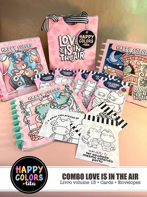 Arquivo Happy Colors – Combo Love Is In The Air – Livro + Cards