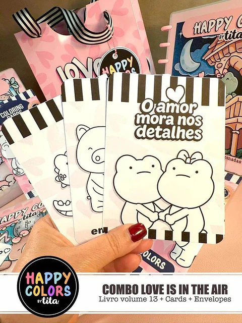 Arquivo Happy Colors – Combo Love Is In The Air – Livro + Cards