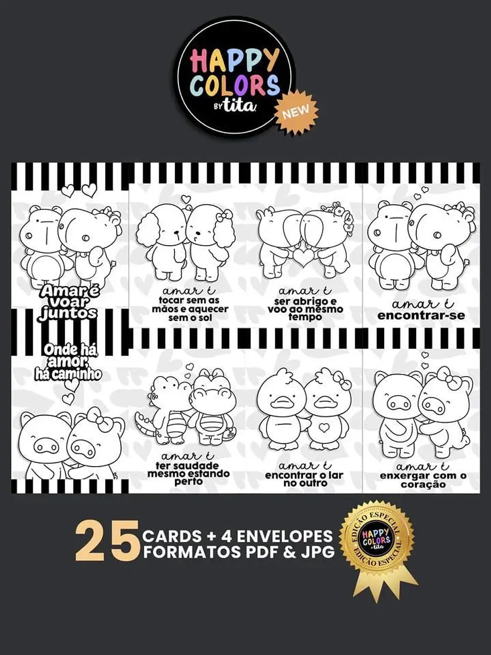 Arquivo Happy Colors – Combo Love Is In The Air – Livro + Cards 3