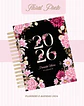 Arquivo Digital Planners e Agendas 2026 Floral Preto - Thumbnail 1