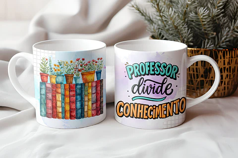 Arquivo Digital Caneca Professores Ilustrações
