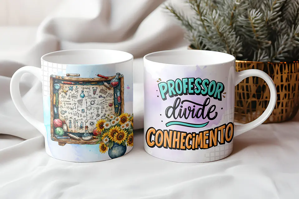 Arquivo Digital Caneca Professores Ilustrações 8