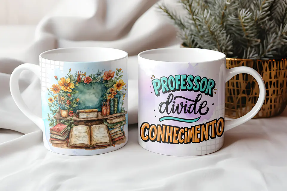 Arquivo Digital Caneca Professores Ilustrações 9
