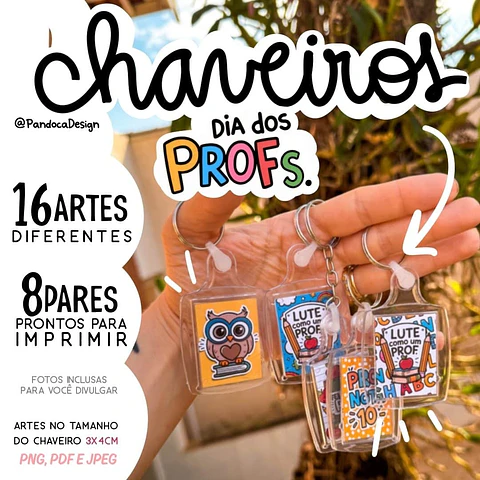 Arquivo de Corte Chaveiros Dia dos Profs