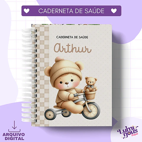 Arquivo Digital - Caderneta de Saúde Ursinho Bege (menino)